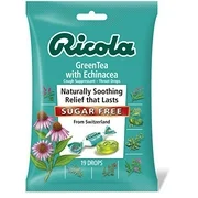 5 Pack Ricola Green Tea with Echinacea Cough Suppressant Sugar Free 19 Drops Ea