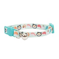 Vibrant Life Sushi Print Cat Collar, Adjustable Neck, Safe and Fashionable, One Size fits Most Cats, Durable, Spot Clean Only