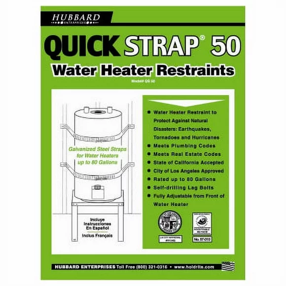 Sharkbite Quick Strap Water Heater Restraint Tested & Recognized Water Heater