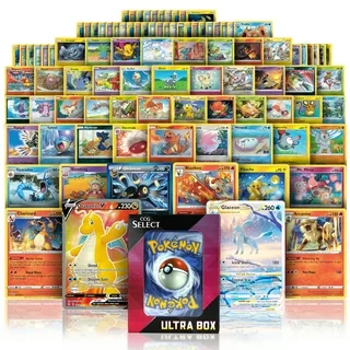 Ultra Box | 100 Cards | 2 Guaranteed Ultra Rares | Plus 8 Holos or Rare Cards | Compatible with Pokemon Cards