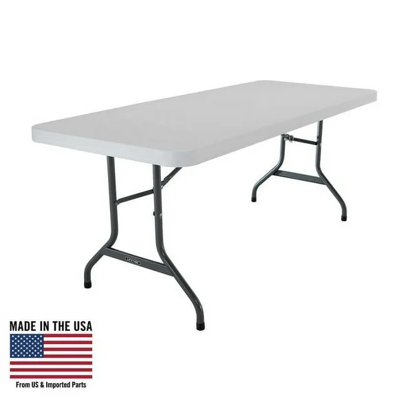 Lifetime 6 Foot Rectangle Folding Table, Indoor/Outdoor Commercial Grade, White Granite (22901)