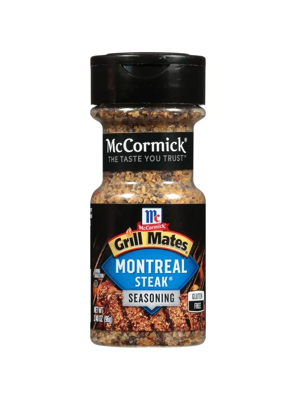 McCormick Grill Mates Gluten Free Montreal Steak Seasoning, 3.4 oz Bottle