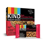 KIND Bars, Dark Chocolate Chunk Healthy Grains Bar, Gluten free, 1.2 oz, 5 Snack Bars