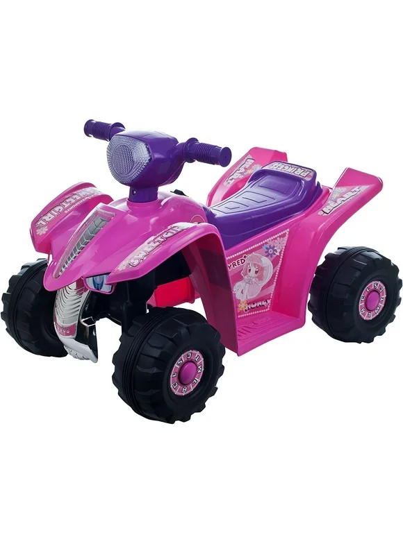 Ride On Toy Quad, Battery Powered Ride On Toy ATV Four Wheeler by Lil Rider  Ride On Toys for Boys and Girls, For 2 - 5 Year Olds (Pink and Purple)