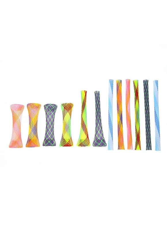 Winnereco 12pcs Plastic Flexible Colorful Cat Spring Toys Pet Interactive Playing Toy