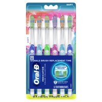 Oral-B Indicator Color Collection Manual Toothbrush, Soft, 6 Ct