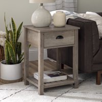 Farmhouse Single Drawer Open Shelf End Table by Manor Park - Multiple Finishes