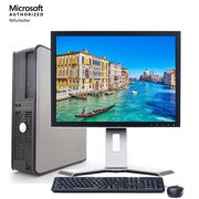 Dell OptiPlex SFF Desktop PC Windows 10 Intel Core 2 Duo 4GB 160GB HD DVD Wi-Fi with a 19" LCD Monitor -Refurbished Computer