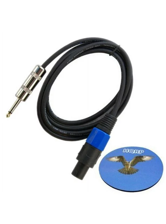 HQRP 6ft Speakon to 1/4-inch (6.35mm) TS Cable for Crown XLS 202 / XLS 402D / XLS 5000D / XLS 602 / XLS802D Power Amplifier Amp plus HQRP Coaster