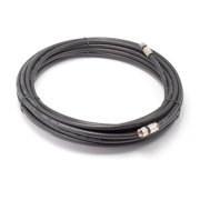 50' Feet Black : Solid Copper Center Conductor, Made in the USA : RG6 Coaxial Cable with Connectors, F81 / RF, Digital Coax for Audio/Video, CableTV, Antenna, Internet, & Satellite