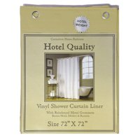 Gold Vinyl Shower Curtain Liner;  Hotel Weight 8 Gauge, Metal Grommets, 72"x72"