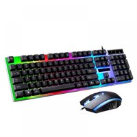 Wired USB Lighting Mechanical Feel Computer Keyboard Mouse Sets For PS4/PS3/Xbox One And 360