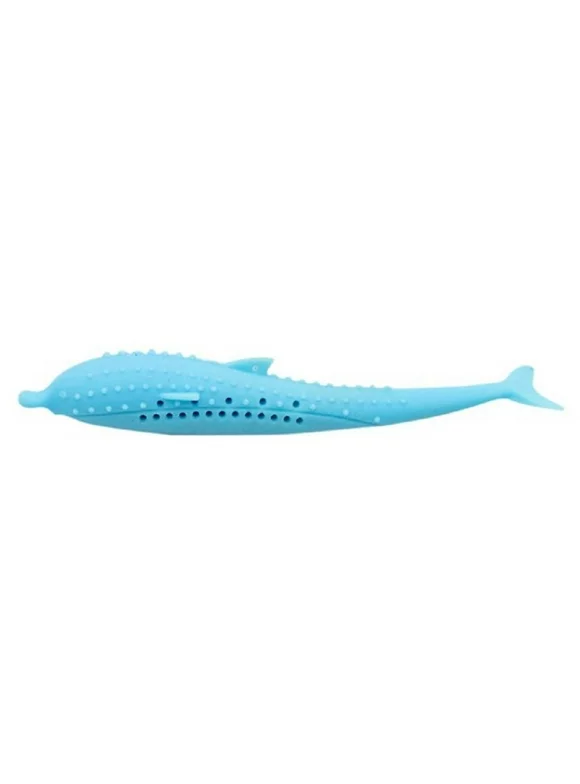 HULKLIKE Cat Fish Shape Toothbrush With Catnip Silicone Teeth Cleaning Toy