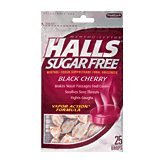 Halls Sugar Free Black Cherry Flavor 25 Drops