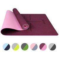 ATIVAFIT Non Slip TPE Yoga Mat Eco Friendly Exercise & Workout Mat with Carrying Strap Types of Yoga, Extra Large Exercise - 72x24x0.24 Inch