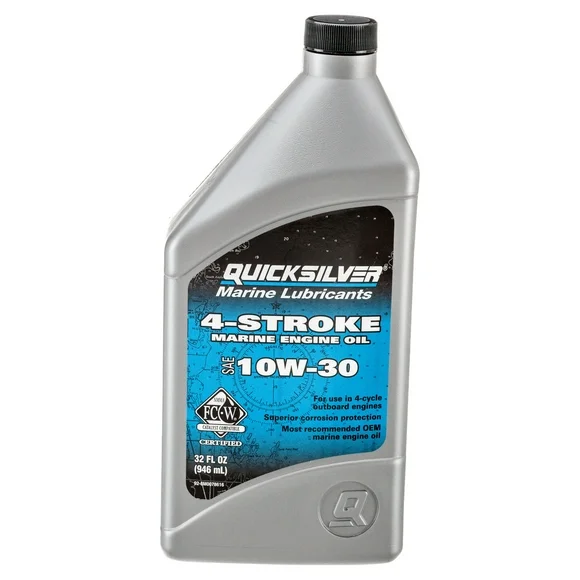 Quicksilver 4-Stroke Marine Engine Oil SAE 10W-30  1 Pint  8M0078616