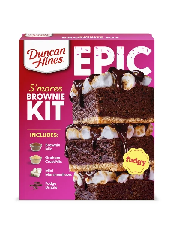Duncan Hines EPIC S'mores Brownie Baking Kit, 24.16 oz