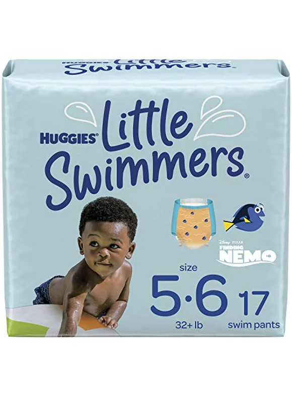 Huggies Little Swimmers Swim Diapers Disposable Swim Pants, Size 5-6 Large, 17 Ct