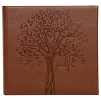 Pinnacle Faux Leather Family Tree Embossed Photo Album, Holds 120 - 4"x6" Photos