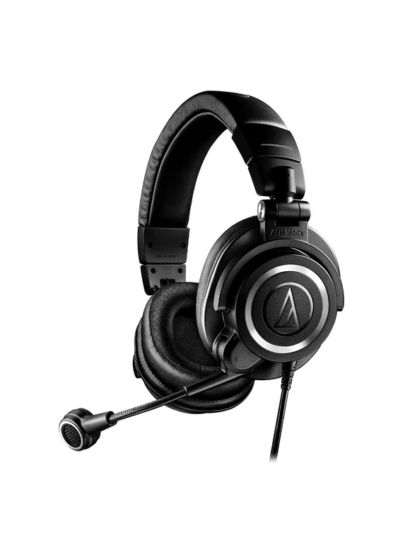 AudioTechnica ATH-M50xSTS-USB StreamSet USB Closed-Back Streaming Headset with Attached USB-A Cable and USB-C Adapter