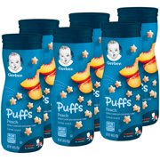 Gerber Puffs Baby Cereal Snack Value Packs, Multiple Flavors Available