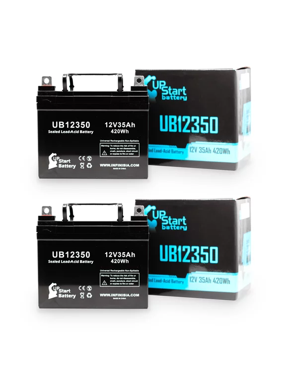 2x Pack Compatible Pride VICTORY Battery - Compatible UB12350 Universal Sealed Lead Acid Battery (12V, 35Ah, 35000mAh, L1 Terminal, AGM, SLA)