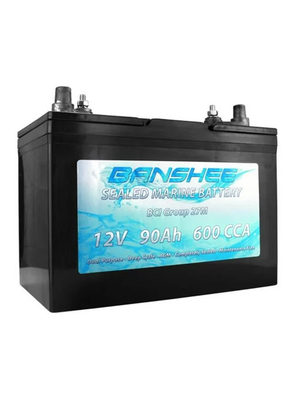 Banshee  Group 27 Sealed AGM Deep Cycle Marine Trolling Motor Battery