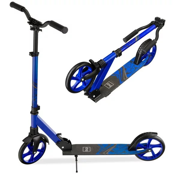 Best Choice Products Kids Height Adjustable Kick Scooter w/ Carrying Strap, Non-Slip Deck, Kickstand - Blue