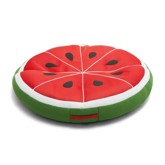 Big Joe Fruit Slice Float No Inflation Needed Pool Lounger, Watermelon Mesh, Quick Draining Fabric, 4 feet Big