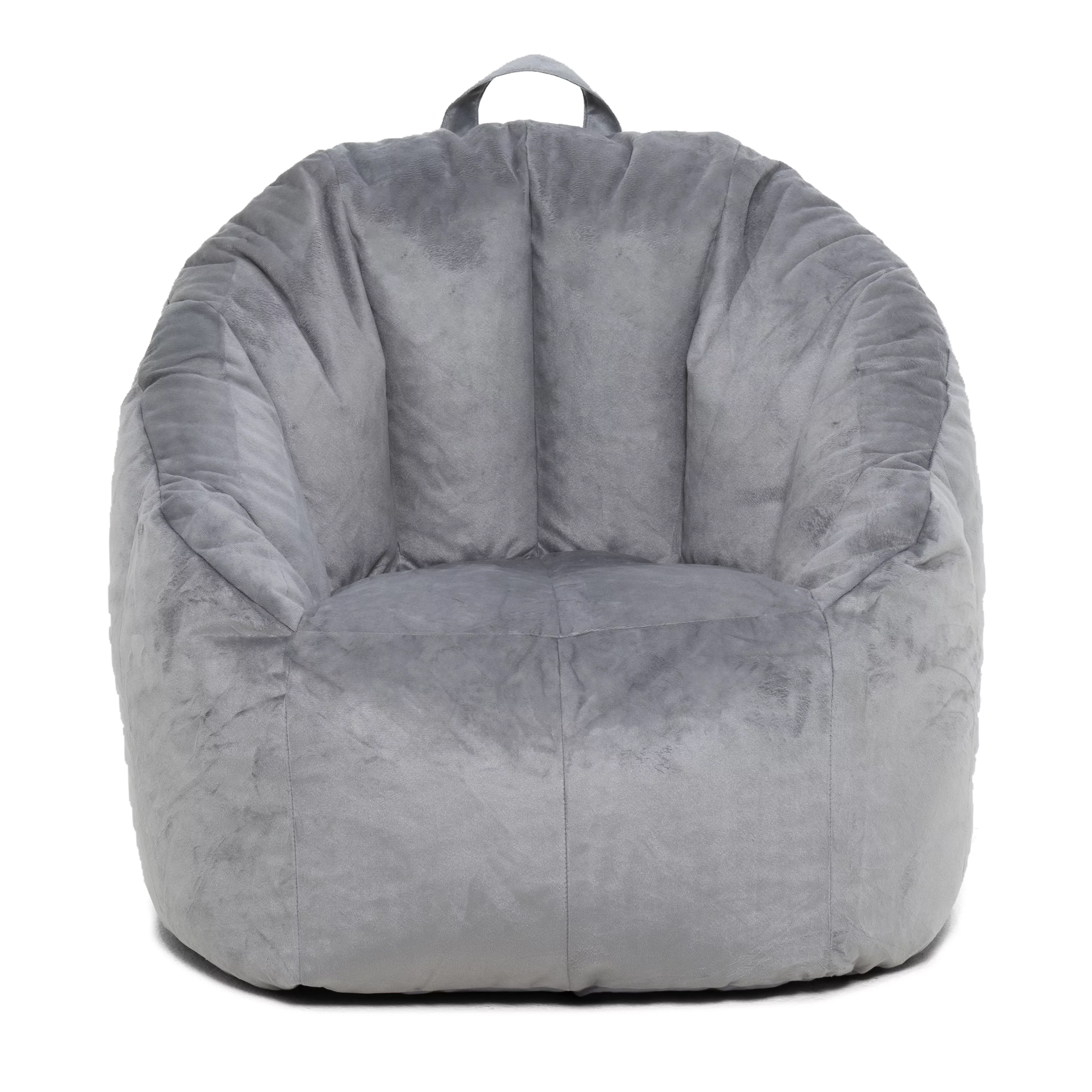 Big Joe Joey Bean Bag Chair, Plush, Kids and Teens, 2.5ft, Gray