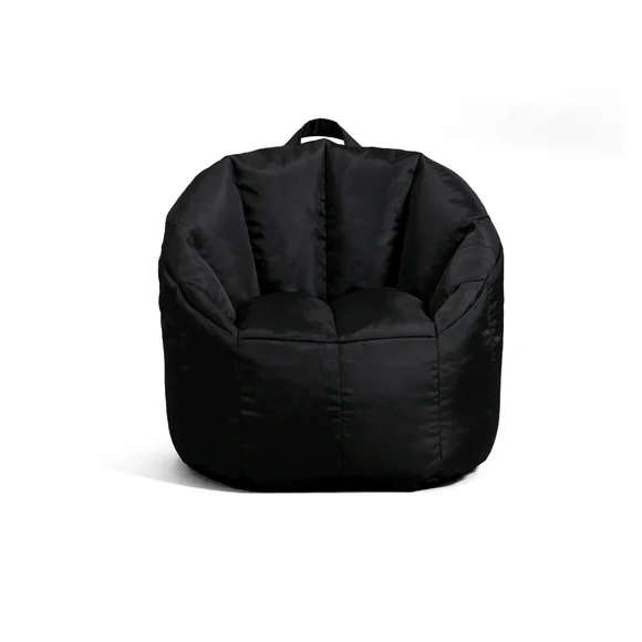 Big Joe Milano Kid's Bean Bag Chair, Black Smartmax, Durable Polyester Nylon Blend, 2 feet Small