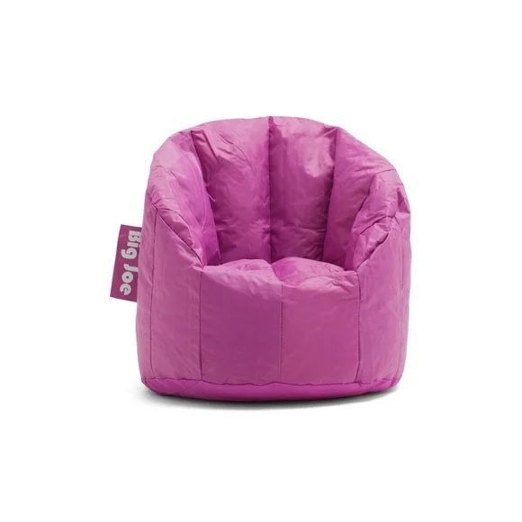 Big Joe Milano Kid's Bean Bag Chair, Pink Passion Smartmax, Durable Polyester Nylon Blend, 2 feet Small