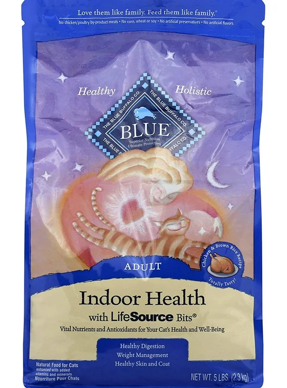 Blue Buffalo Tastefuls Indoor Natural Adult Dry Cat Food, Chicken 5lb bag