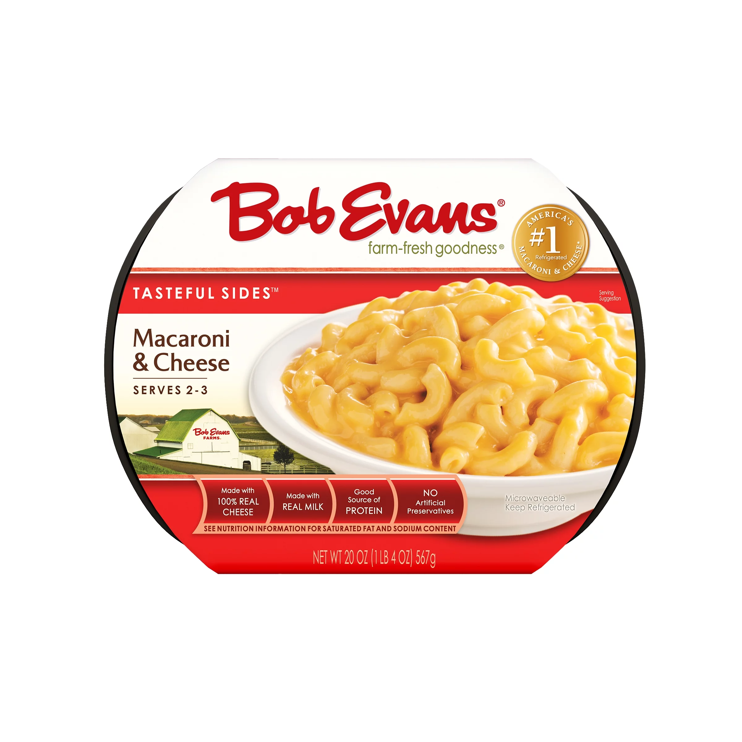 Bob Evans Macaroni & Cheese, Refrigerated Sides, 20 oz, Pack of 1