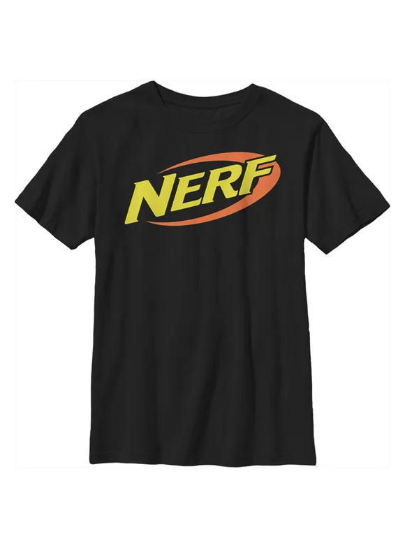 Boy's Nerf Classic Logo  Graphic Tee Black X Large