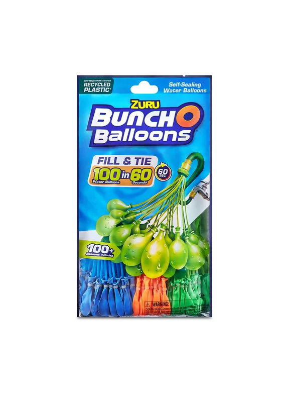 Bunch O Balloons Rapid-Filling Water Balloons 100 Count (3 Pack)