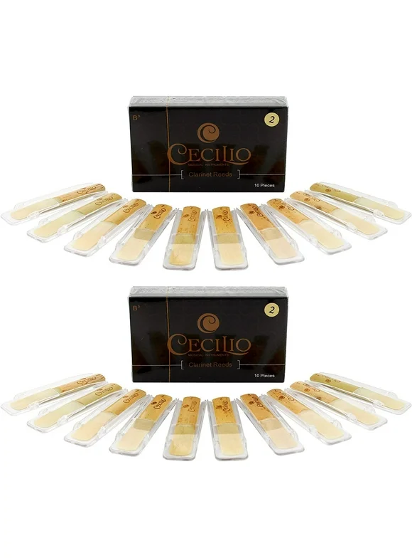 Cecilio Clarinet Reeds, Two Boxes of 10 (Total of 20 Reeds) (Strength 2.0)