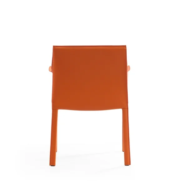 Ceets  Chic and Modern Paris Dining Arm Chair Coral Orange Finish