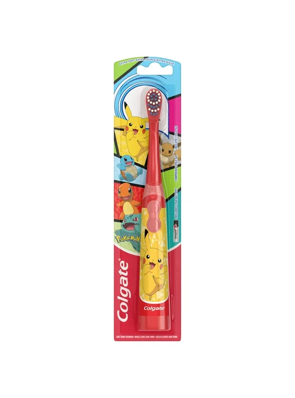 Colgate Kids Battery Toothbrush, Pokemon Toothbrush, 1 Pack, Child