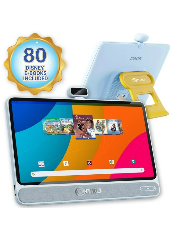 Contixo 15.6" Educational Kids Tablet 128GB - Desktop Tablet for Children Octa-Core Processor 8GB RAM 128GB Storage Loud Stereo Speakers, 2024 Disney Edition