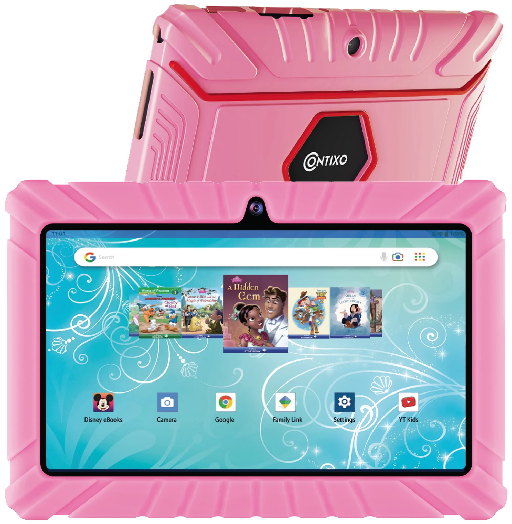Contixo 7" Kids Tablet 16GB WiFi Android Tablet For Kids Bluetooth Parental Control Pre-Installed Learning Tablet App for Toddlers Children Kid-Proof Protective Case, V8-2