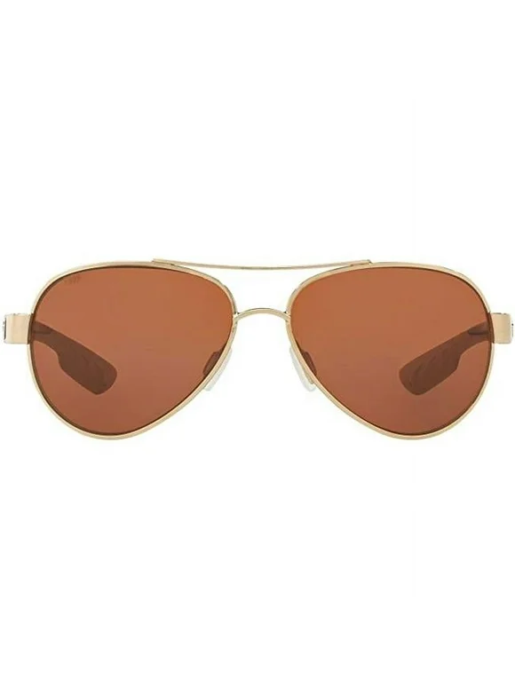 Costa Del Mar  Womens Loreto Polarized Aviator Sunglasses, Rose Gold & Copper - 56 mm