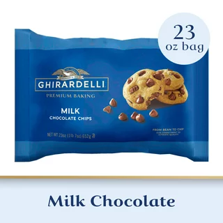 GHIRARDELLI Milk Chocolate Premium Baking Chips, Chocolate Chips for Baking, 23 oz Bag