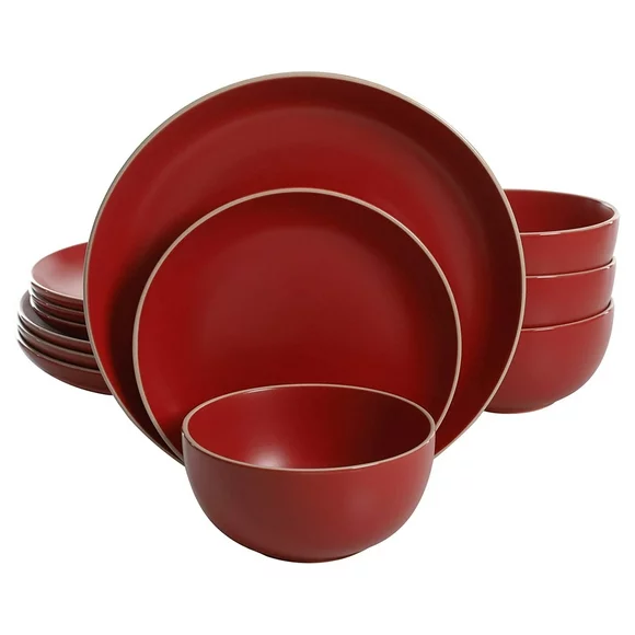 Gibson Home Remi 12pc Dinnerware Set - Red