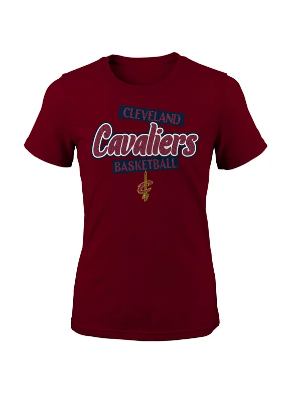 Girls Youth Wine Cleveland Cavaliers Team T-Shirt