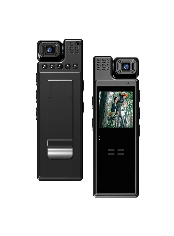 GoolRC Body Camera with Audio and Video Recording, 180°Lens Rotatable, 6 Hour Battery Life, WiFi, 1.3in TFT Screen, Night Vision Document Your Day