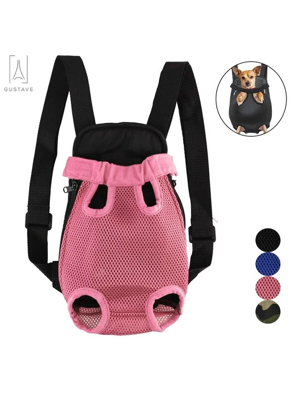 GustaveDesign Adjustable Pet Carrier Backpack, Pink