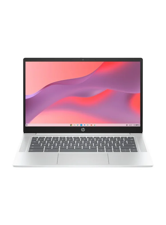 HP Chromebook 14 inch Laptop Intel Processor N200 4GB RAM 128GB UFS Glacier Silver (2024)