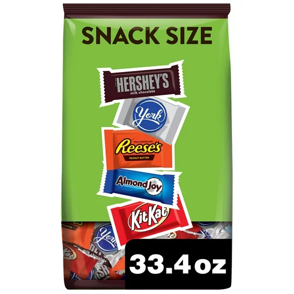 Hershey Assorted Chocolate Flavored Snack Size Candy, Party Pack 33.43 oz