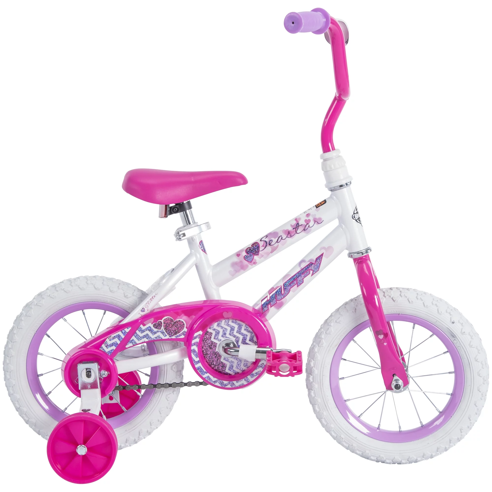Huffy 12 in. Sea Star Kids Bike for Girl ages 3 - 5 years, White